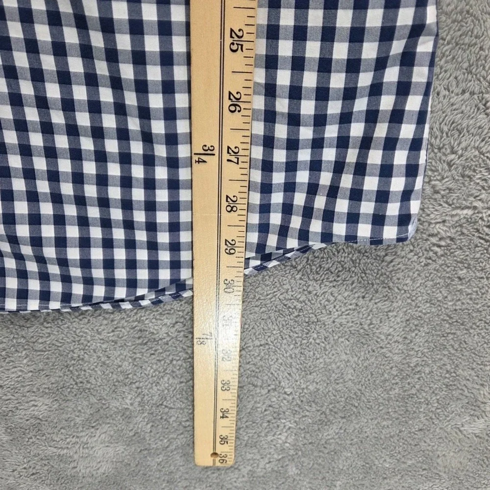 Banana Republic Shirt Mens XL Button‎ Down Blue Plaid Grant Fit Long Sleeve